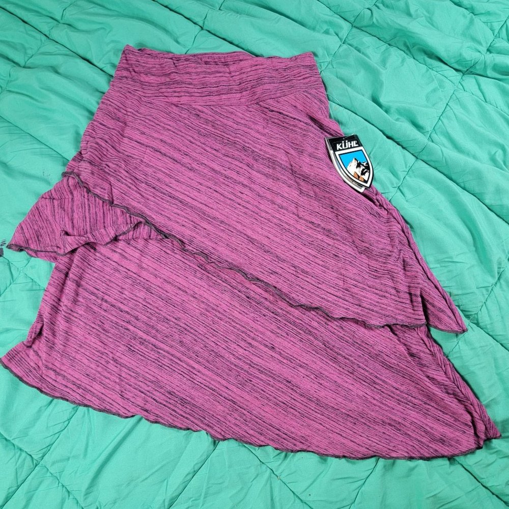 Kuhl Ventura Skirt Wild Rose Womens Size XS Purple Layered Walking Skirt